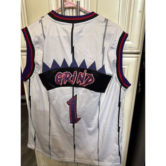 Baywood Classics Men's White Purple Athletic Rare Basketball Jersey Size Large - Picture 6 of 9